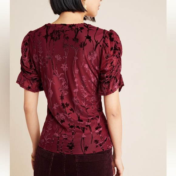 Anthropologie En Elly Doria Burnout Velvet Top - Picture 2 of 10